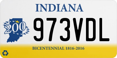 IN license plate 973VDL