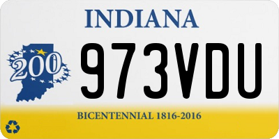 IN license plate 973VDU