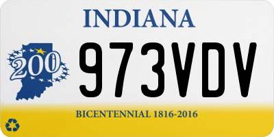 IN license plate 973VDV