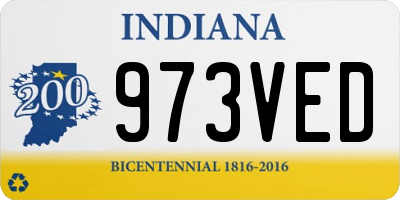 IN license plate 973VED