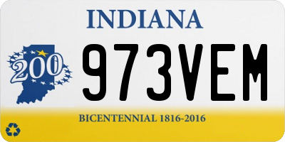 IN license plate 973VEM