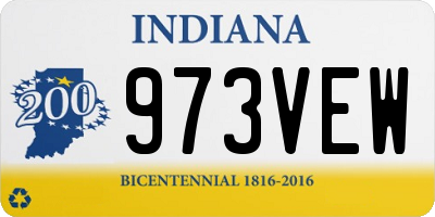 IN license plate 973VEW