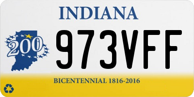 IN license plate 973VFF
