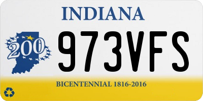 IN license plate 973VFS