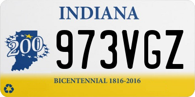 IN license plate 973VGZ