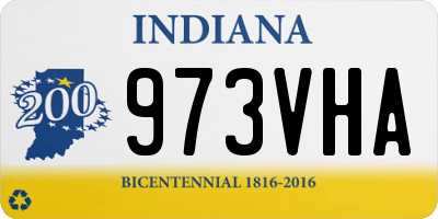 IN license plate 973VHA