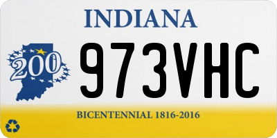 IN license plate 973VHC