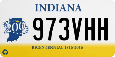IN license plate 973VHH