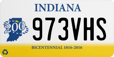 IN license plate 973VHS