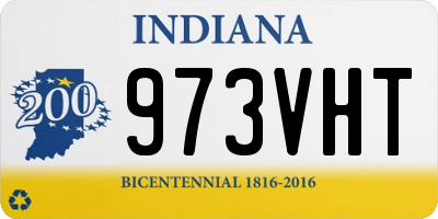 IN license plate 973VHT