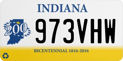 IN license plate 973VHW