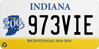 IN license plate 973VIE