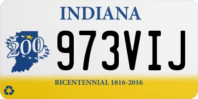 IN license plate 973VIJ