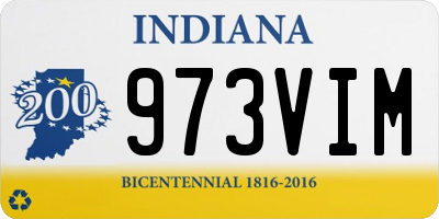 IN license plate 973VIM