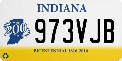 IN license plate 973VJB