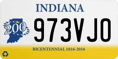 IN license plate 973VJO