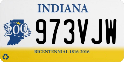 IN license plate 973VJW