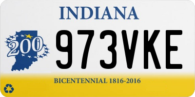 IN license plate 973VKE