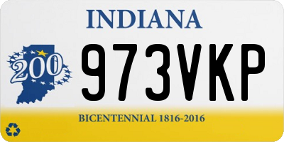 IN license plate 973VKP