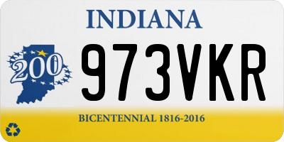 IN license plate 973VKR