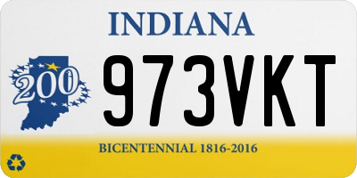 IN license plate 973VKT