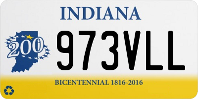 IN license plate 973VLL