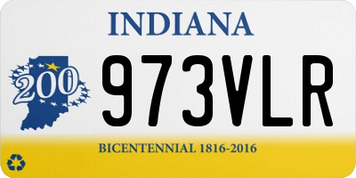IN license plate 973VLR