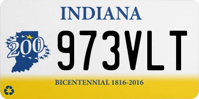 IN license plate 973VLT