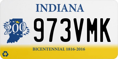 IN license plate 973VMK