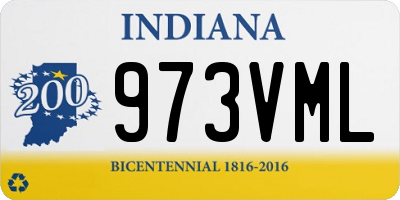 IN license plate 973VML