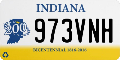 IN license plate 973VNH