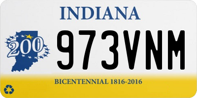 IN license plate 973VNM