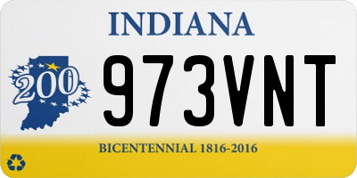 IN license plate 973VNT