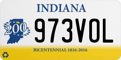 IN license plate 973VOL