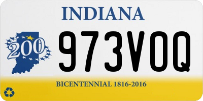 IN license plate 973VOQ