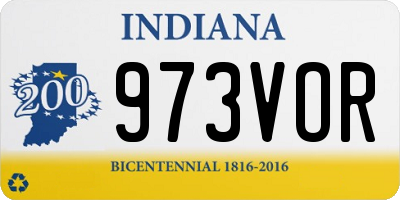 IN license plate 973VOR