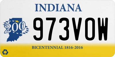 IN license plate 973VOW