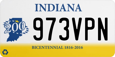 IN license plate 973VPN