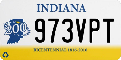 IN license plate 973VPT
