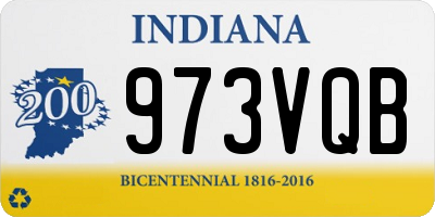 IN license plate 973VQB