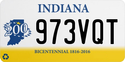 IN license plate 973VQT