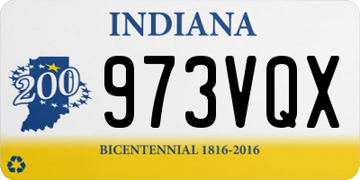 IN license plate 973VQX