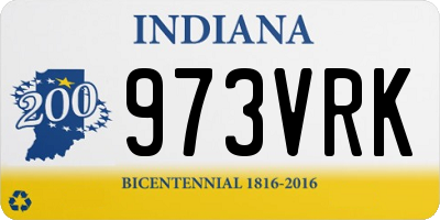 IN license plate 973VRK