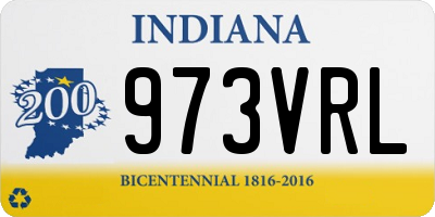 IN license plate 973VRL