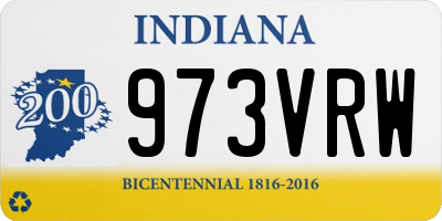 IN license plate 973VRW