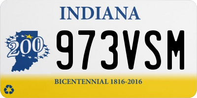 IN license plate 973VSM