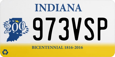 IN license plate 973VSP