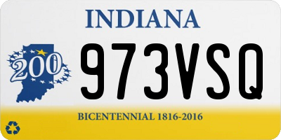 IN license plate 973VSQ