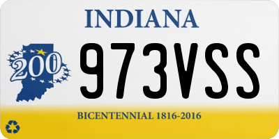 IN license plate 973VSS