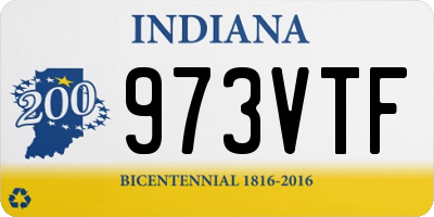 IN license plate 973VTF